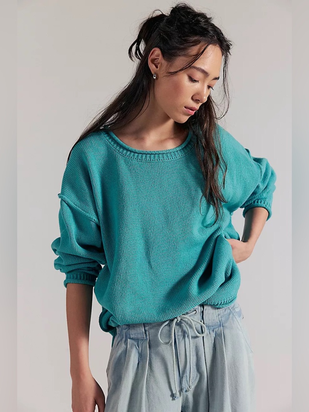 NWT Free People We The Free Ella Roll-Neck Knit Sweater Size S